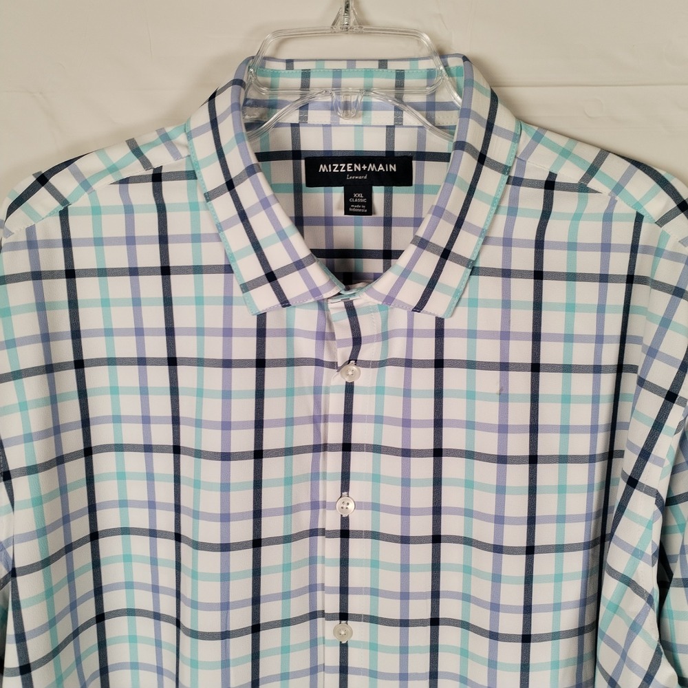 Mizzen+Main x Tecovas Leeward Performance 2XL Shirt Classic Plaid Stretch Wester
